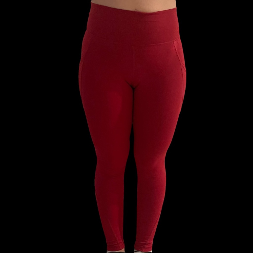 Red leggings